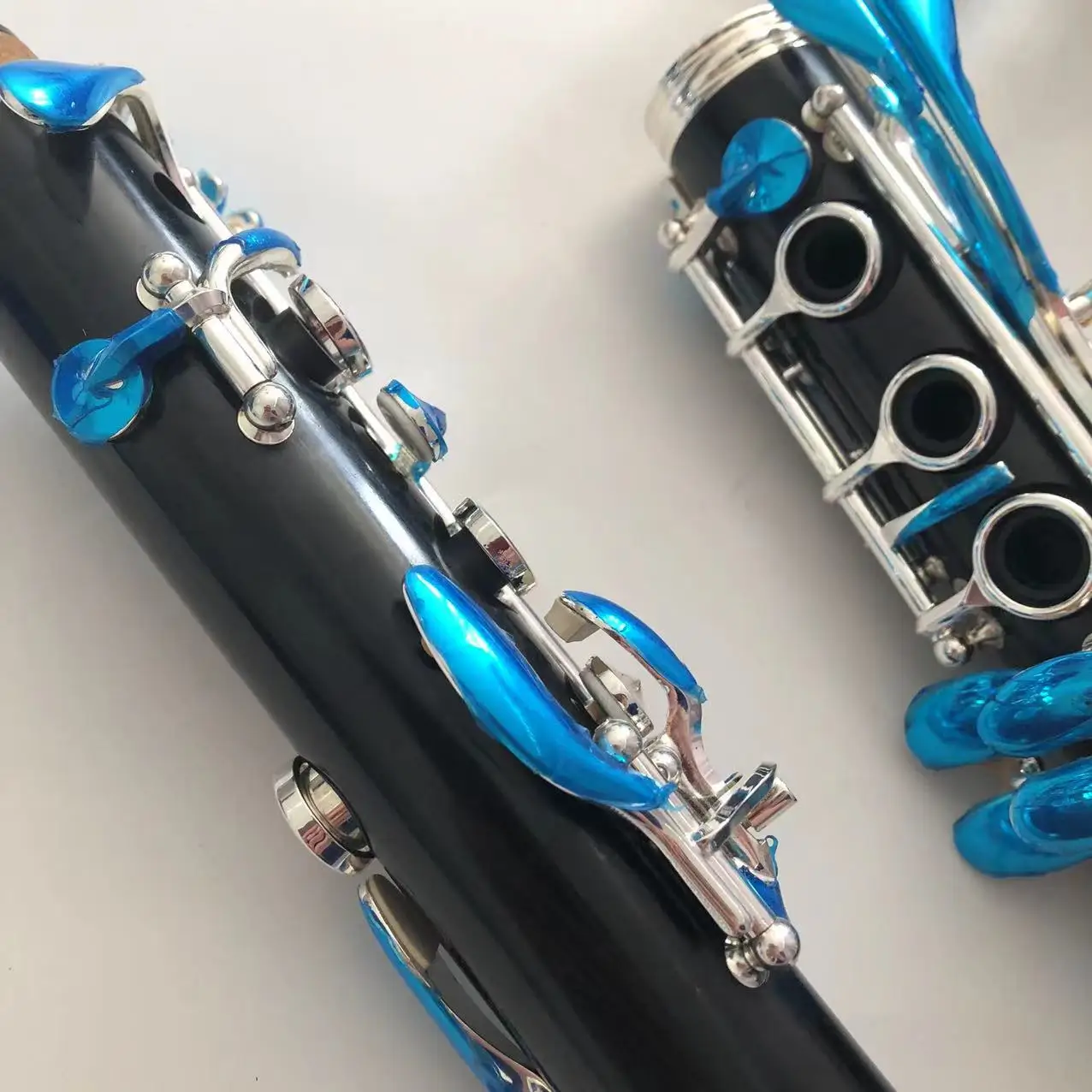 Factory processing ebony clarinet silver plated 17 key Bb clarinet Professional Performance level