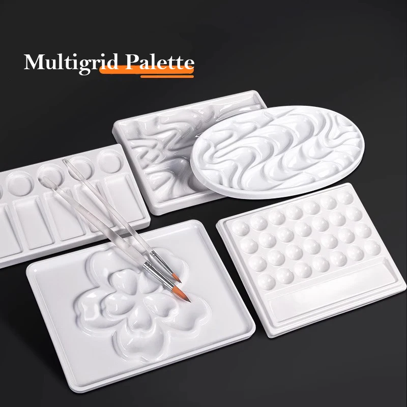 Imitation Ceramic Square Palette For Watercolor Acrylic Gouache Oil Paint