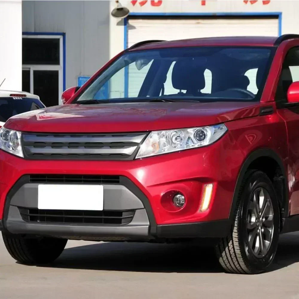 1Set for Suzuki Vitara 2015 Car LED Daytime Running Light DRL Fog lamp with yellow Turn Signal