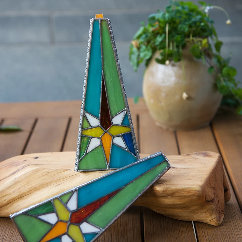 Star of Bethlehem Tiffany Stained Glass Kaleidoscope Handmade High-end Vintage Wine Cabinet Gift Box Home Decor Birthday Gift