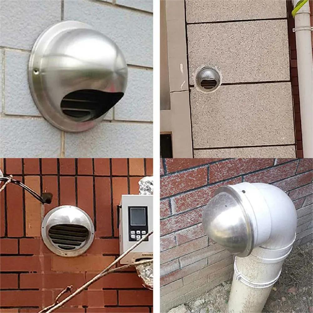 Stainless Steel Air Vent Grill 80/100/150mm Hemisphere Wall Ceiling Air Vent Ducting Ventilation Exhaust Grille Cover Outlet