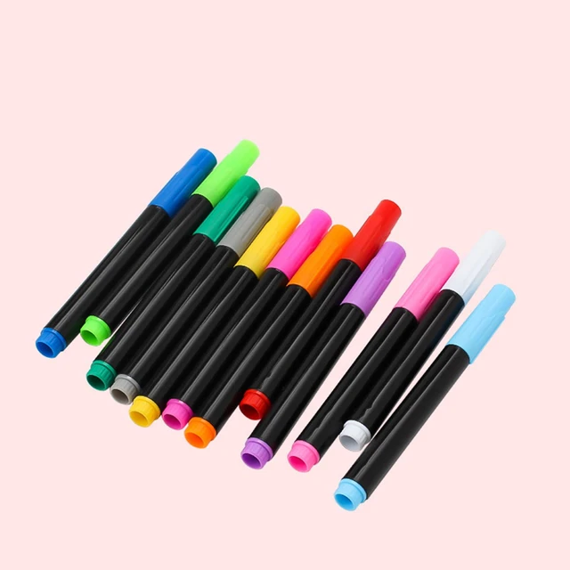 Kit de 12 marqueurs pour tableau noir, stylo effaçable à l'eau