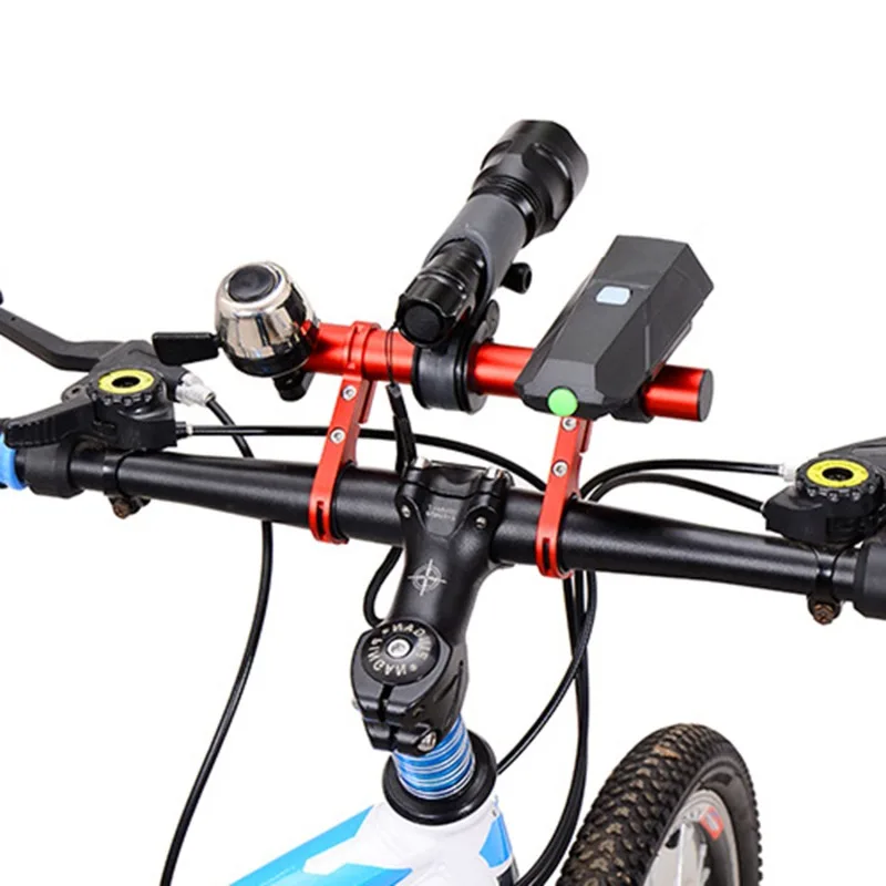 Bicycle Accessories 10/20/30CM Aluminum Alloy Bicycle Handlebar Extender Bike Front Light Bracket Lamp Flashlight Bracket Accessories