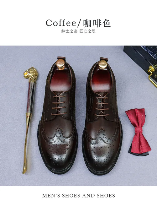 Scarpe Formali Uomo In Pelle Morbida Con Fibbia - Stile Britannico, Per Feste E Occasioni Eleganti - Foto 2