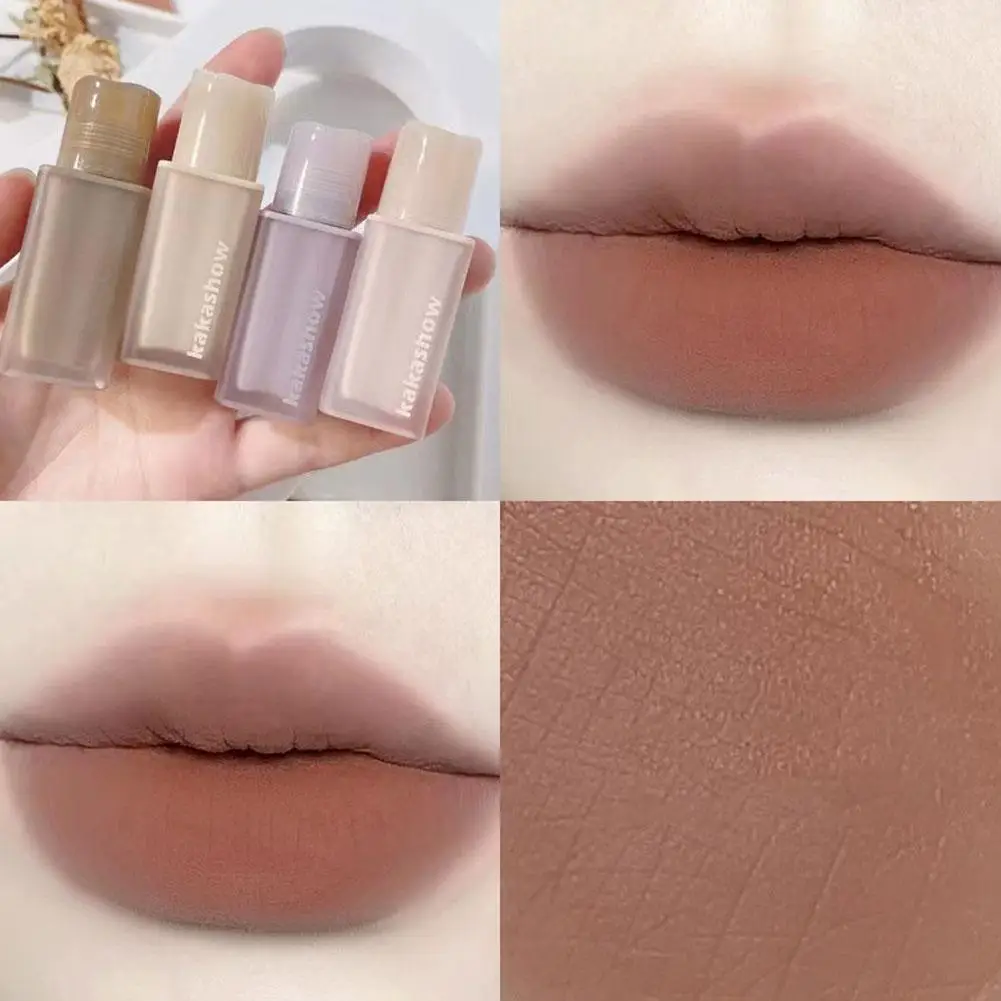 

1PC Lip Glaze Soft Mist Lip Gloss Matte Lipstick Nude Summer Lip Mud Long Lasting Cosmetics Make-up For Women