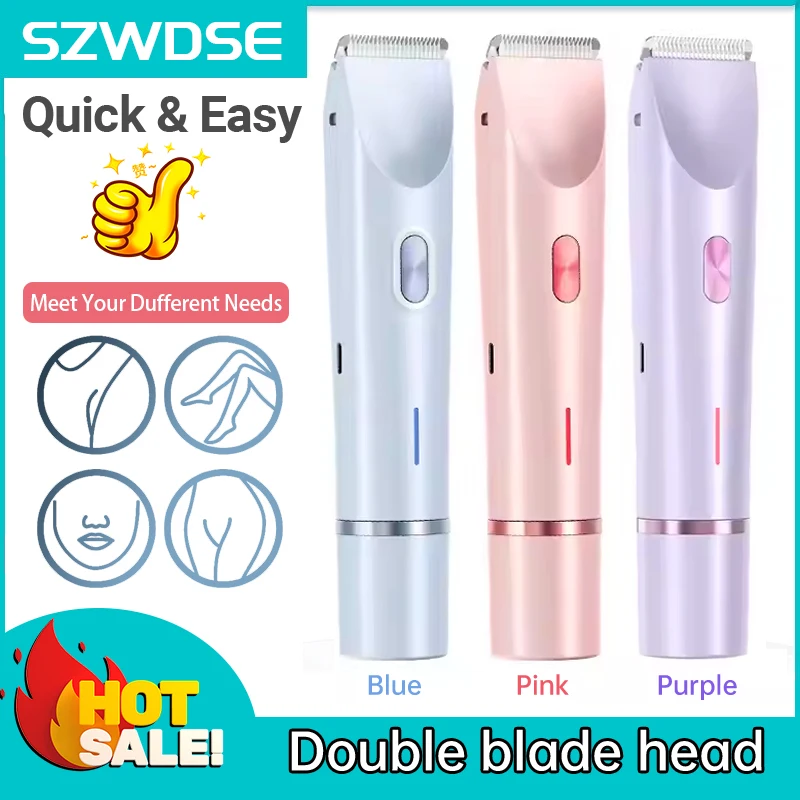 Electric Shaver for Woman Female Razor Body Epilator Face Facial Mustache Leg Body Underarm Bikini Electric Hair Remover Trimmer