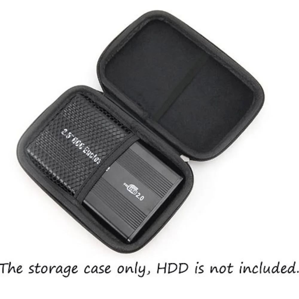 1680D Fabric Carry Storage Case Cover Pouch for 2.5 Inch USB External HDD WD Hard Disk Drive Protector Enclosure external hard drive case hard drive enclosure hard disk case external hard drive box hdd case enclosure