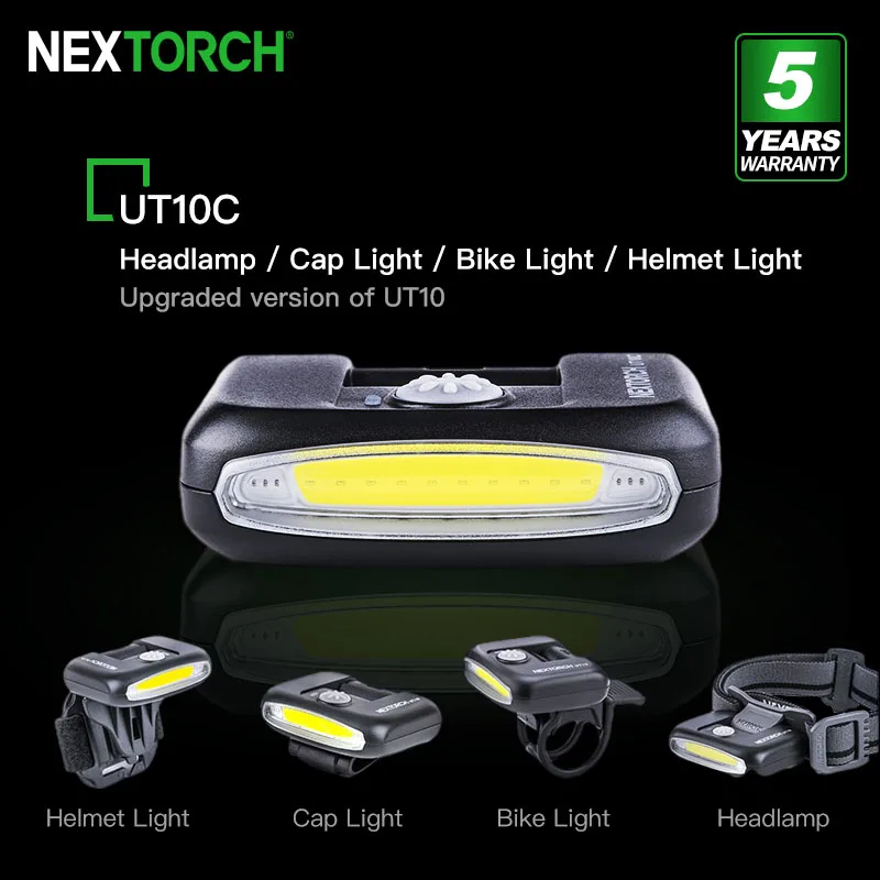 Nextorch Ut10c Multifunction Rechargeable Led Headlamp/cap/bike/helmet/singal/safety Light