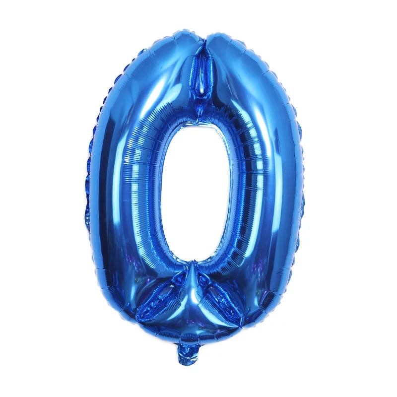 1 globo de aluminio de 32 pulgadas con números 0, 1, 2, 3, 4, 5, 6, 7, 8 y 9 para fiesta de cumpleaños de niños y niñas, globos de color azul oscuro, suministros para fiestas