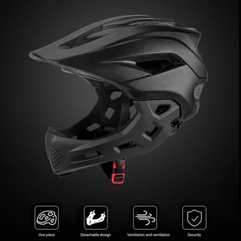 2 in 1 Kids Full Face Bike Helmet for Children MTB BMX Dirtbike Skateboard with Detachable Chin Guard Kids Full Face Bike Helmet 1