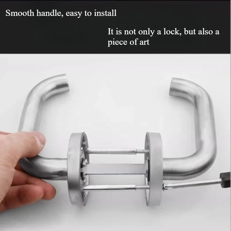 Fire Resistant Door Lock Universal Stainless Steel Lock Complete Set Of Fire Safety Channel Door Core Escape Sliding Door Lock