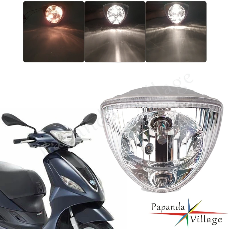 Moto Scooter 12V Faro Anteriore Lampada Anteriore Per Piaggio Fly 50 2T 4T 100 4T 125 4T Euro 3 150 4T Euro 3 Liberty 50 125
