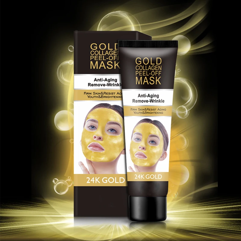 24k Gold Peel Off Face Mask Skin Care Moisturizing Antiwrinkle Anti