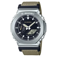 Electronic Digital Sports Unisex Watch Alloy LED Large Dial Dual Display Nylon Strap Multi Time Zone World Time 2