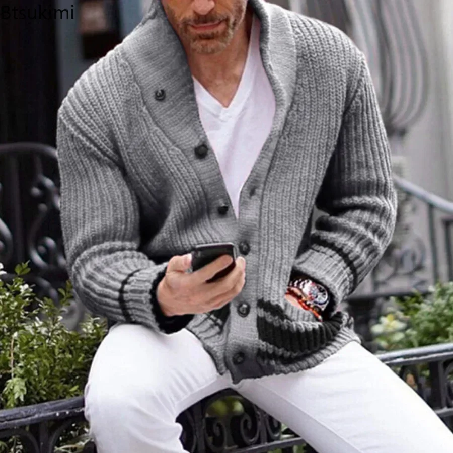 Cable Knit Sweater Target Mens Cardigan 2025 Autumn Winter Men