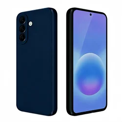 Lanyard Fashion Solid Colour Shockproof Liquid Silicone Phone Case for Motorola Moto G67 (Deep Blue)