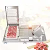 Manual Satay Skewer Machine BBQ Stainless Steel Mutton Kebab Lamb Skewer Tools Doner Kebab Meat Wear String Machine 6
