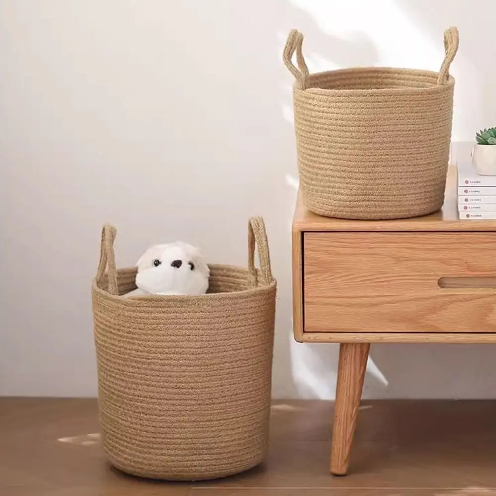 면과 린넨으로 짠 더러운 옷 바구니, 장 접이식 밀짚/등나무/라탄 수납 바구니, 대용량 수제