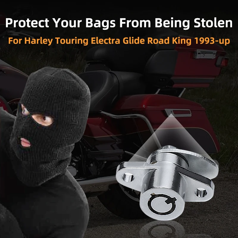 2 chiavi 2 pezzi serrature rigide per borse laterali per Harley Davidson Road Glide King 1993-2013