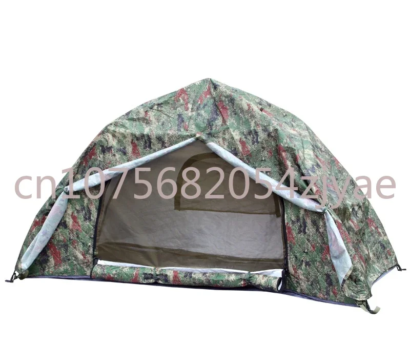 

Thickened double layer rainproof and warm four season cotton tent, single soldier camouflage, winter cotton tent