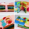 Montessori Quiet Books for Toddlers, Soft Activity Busy Book,Felt Cloth Book,Sensory Travel Toy with Learning Activities 5