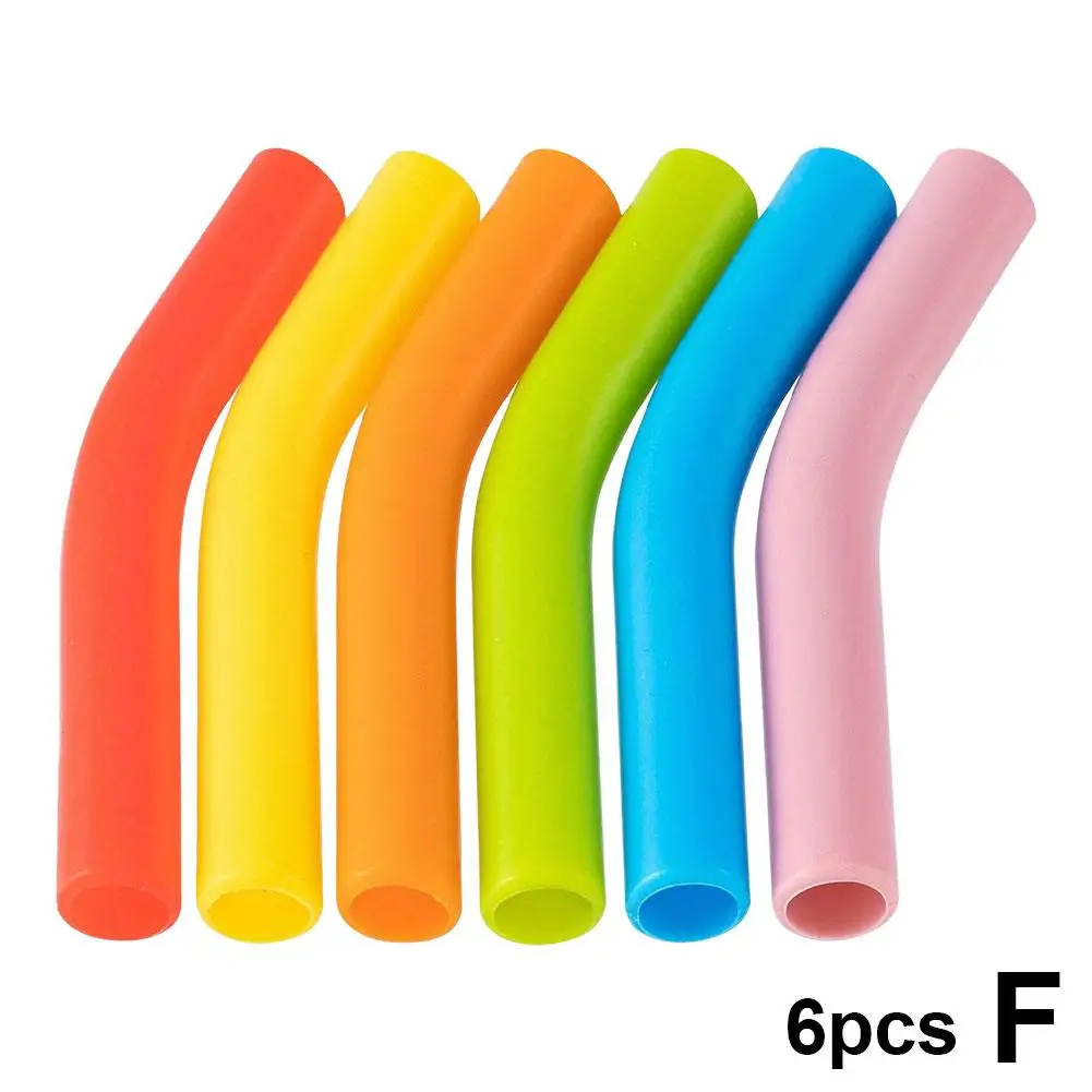 6 Punte In Silicone Per Cannucce In Metallo Da 8 Mm, Gomiti Flessibili, Per Bicchieri Stanley, Colorate - 2