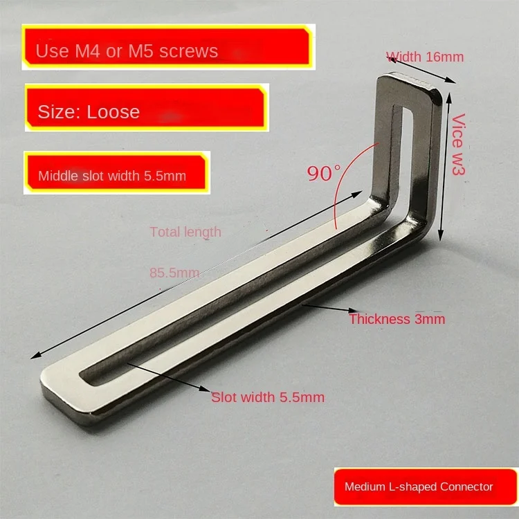 Adjustable angle code right angle fastener furniture connector nickel plated fitting L-shaped support thickened L-shaped angle zah20 2pcs hinge furniture fittings industrial adjustable hinge angle connector rotation angle hardware zinc alloy 20x20mm