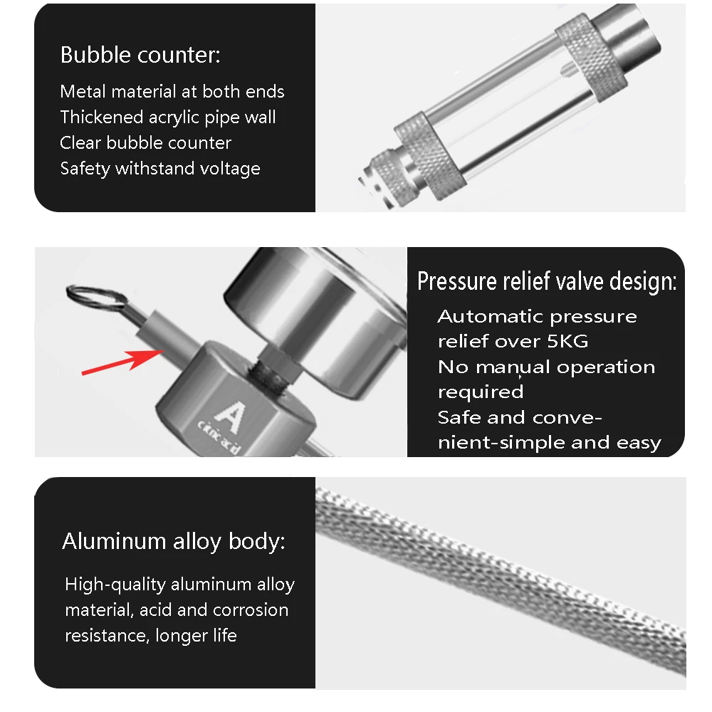 CO2 Generator Kit ZRDR Aquarium DIY CO2 generator bubble counter diffuser solenoid valve For Aquatic plant growth