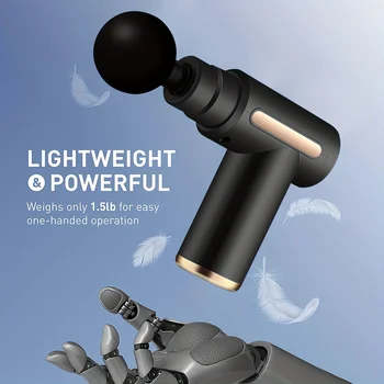 1pc Ultra-Quiet  Massager Gun for Deep Tissue Percussion, Portable Handheld Muscle Massager for Sports Gym, Relieves Muscle Tens 2