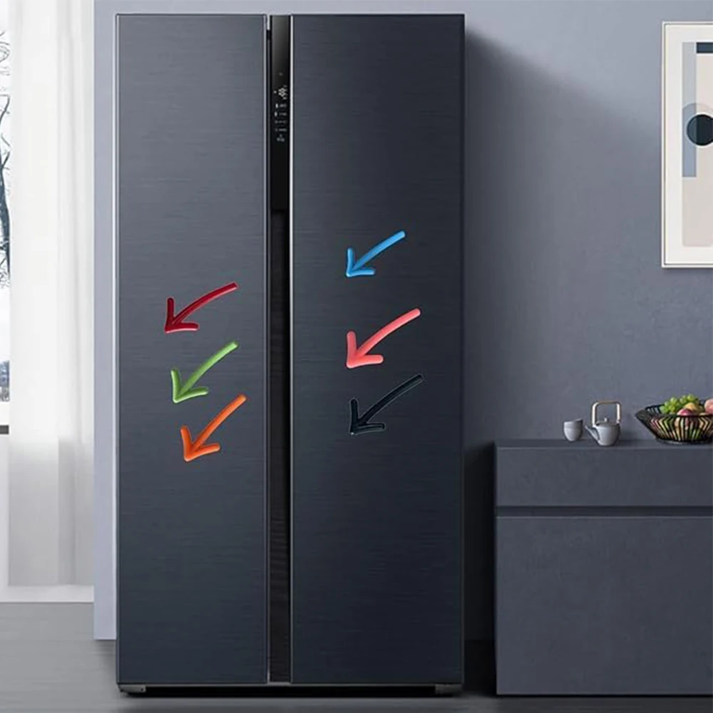 6/12pcs Arrow Shaped Fridge Magnets Removable Message Stickers Decorative Fridge Magnets Kitchen Whiteboard Message Stickers 6
