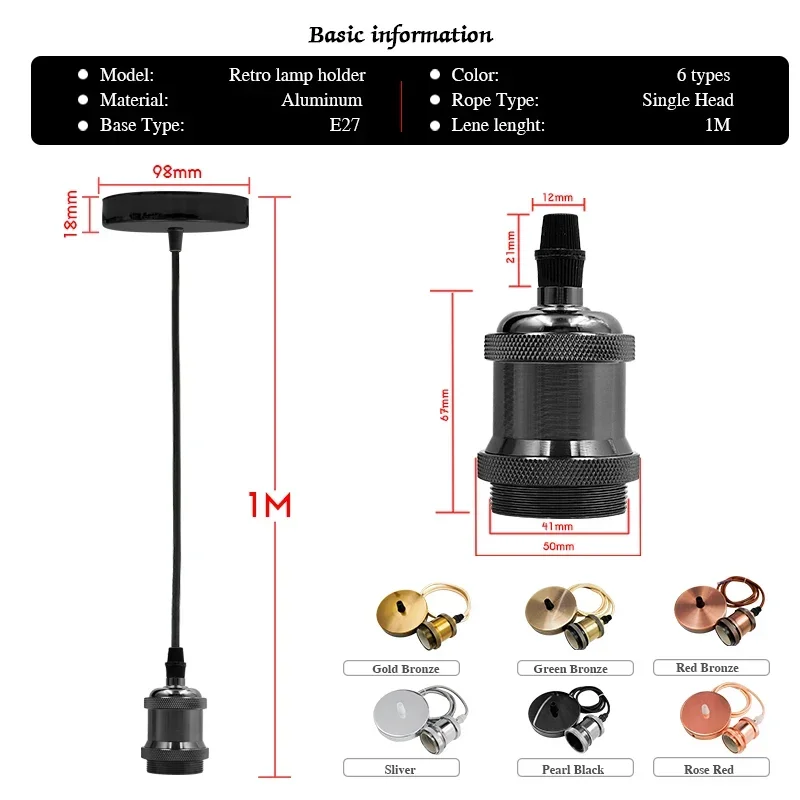 E27 Screw Vintage Lamp Stand Light Bulb Socket Holder Adapter Base Cap Socket Edison Screw Lamp Bulb Fixing Base 1-10PCS lamp holder,lamp bulb holder,lamp base,lamp socket adapter