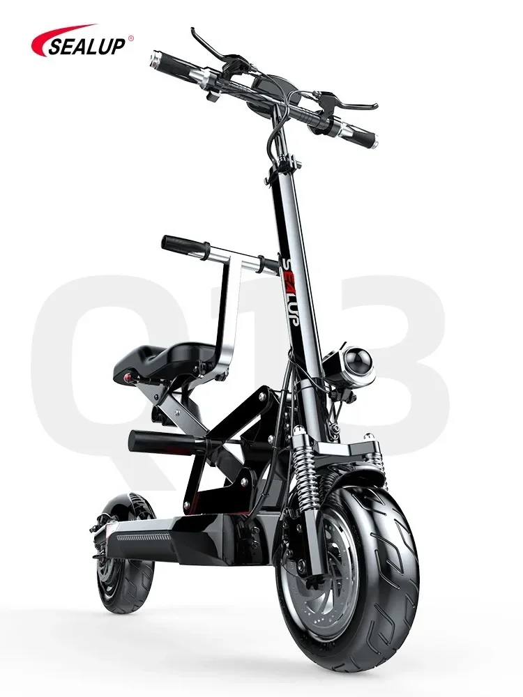 Folding Electric Scooter 500W48V 21AH 28.6AH Battery , 10-inch Fat Tire Urban Electric Scooter, Parent-child Scooter