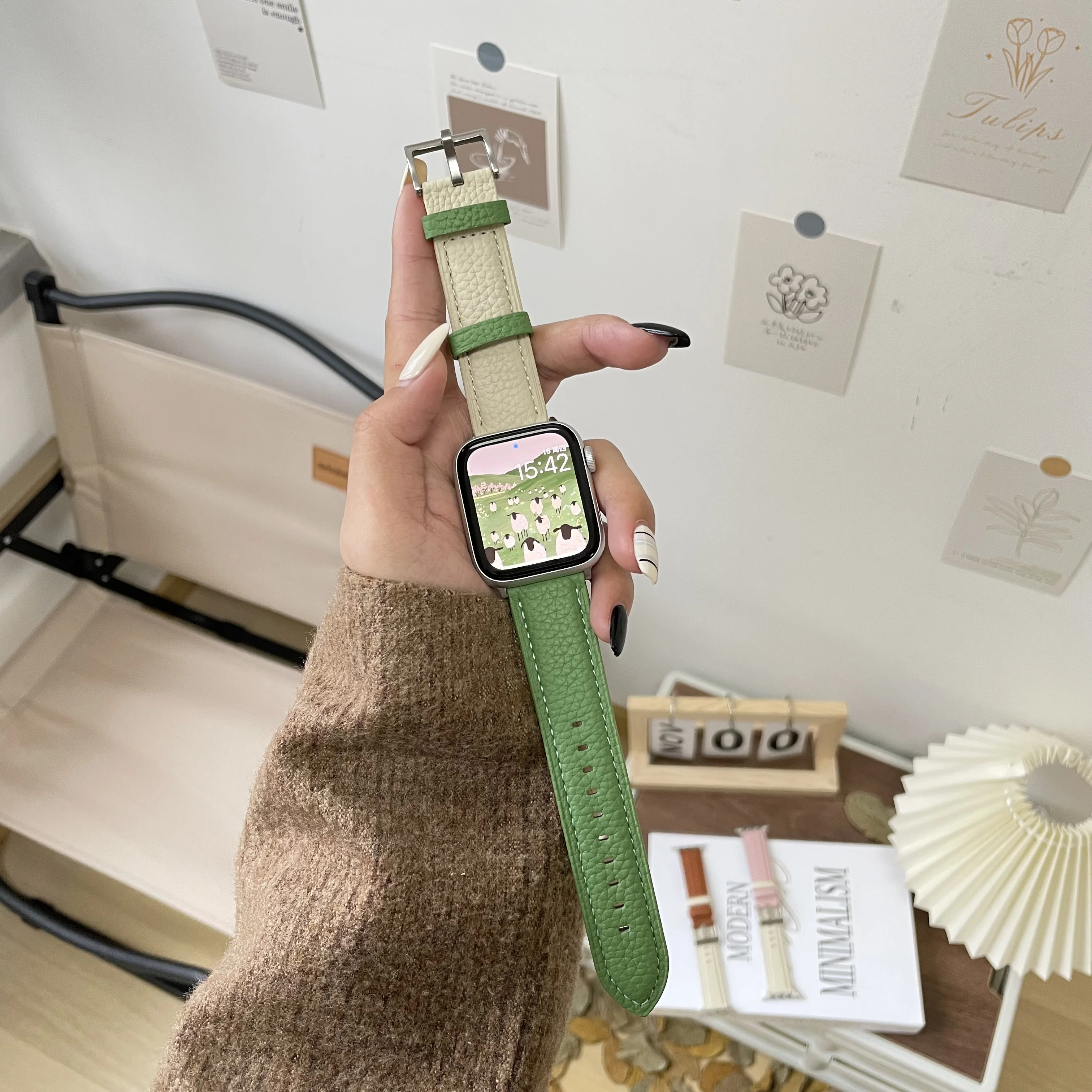 Litchi- ð  38mm 40mm 41mm, iwatch 8 7 6 5 4 3 SE ü ո Ʈ 42mm 44mm 45mm,  ġ ո Ʈ