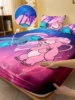 1 cartoon cute Stitch pattern digital printed frosted Fitted Sheet,bedroom printed bed cover,bedding(No pillowcase) 1