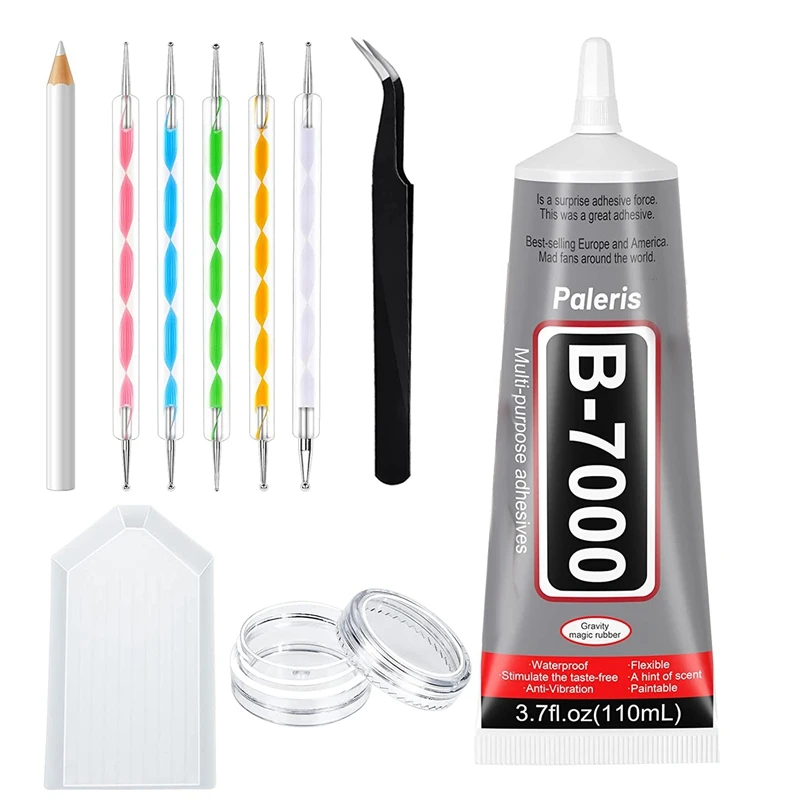 

B-7000 Crystal Rhinestone Jewelry Adhesive Clear, 110Ml 3.7 Fl Oz Craft Adhesive Craft Bond Fabric Super Repair Adhesive