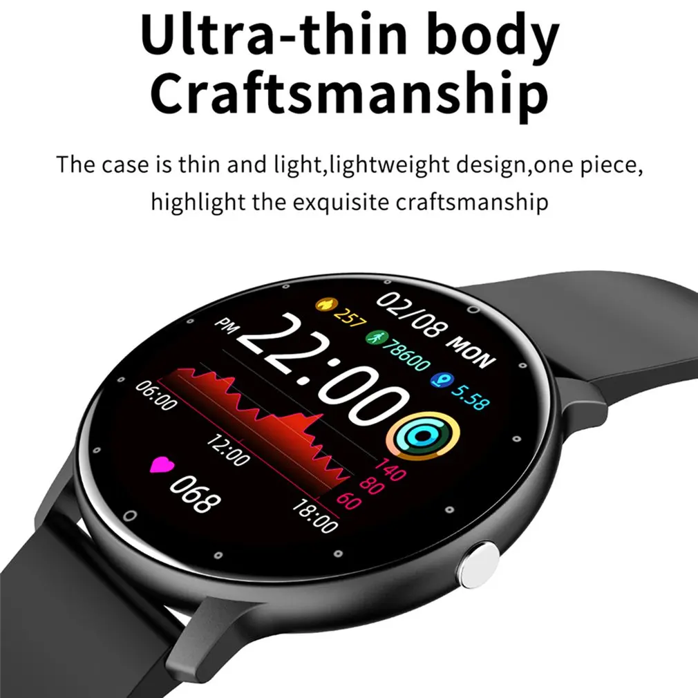 ZL02 Smart Watch Orologio sportivo fitness a schermo intero IP67 Promemoria informazioni impermeabile Orologio multifunzionale Dropshipping - immagine 2
