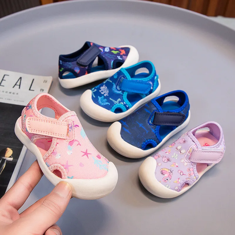 

Baby Sandals Summer Baby Toddler Shoes 0-1-2-3 Years Old Children's Non-Slip Soft Bottom Indoor Children's Shoes