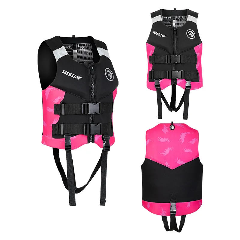 Women's Neoprene Life Vest CE/USCG Kwik-Dry Flex Life Jacket for Wake Surfing, Swimming Watersports Activities Youth Adult