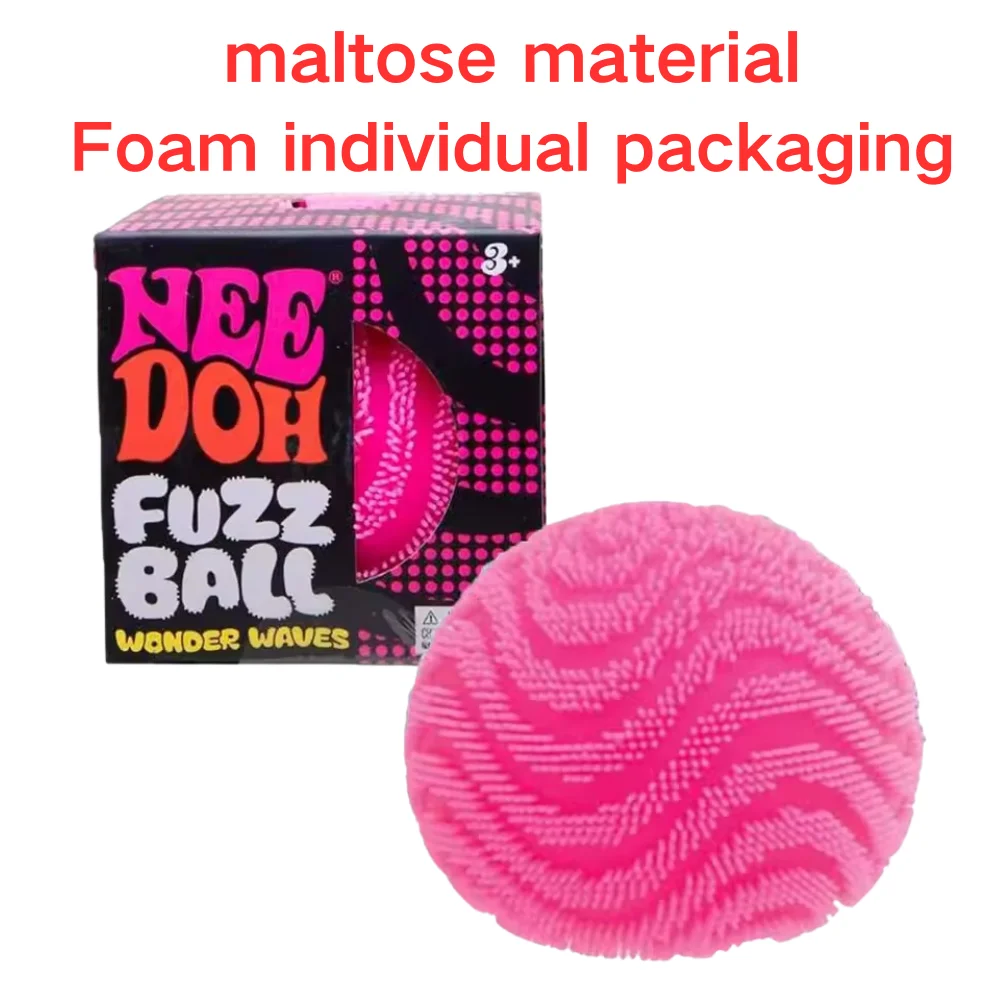 Nee Doh Wonder Waves Fuzz Textured Sensory Squeeze Stress Relief Fidget Ball Anti Anxiety Decompression Toy For Adults_voghion.com