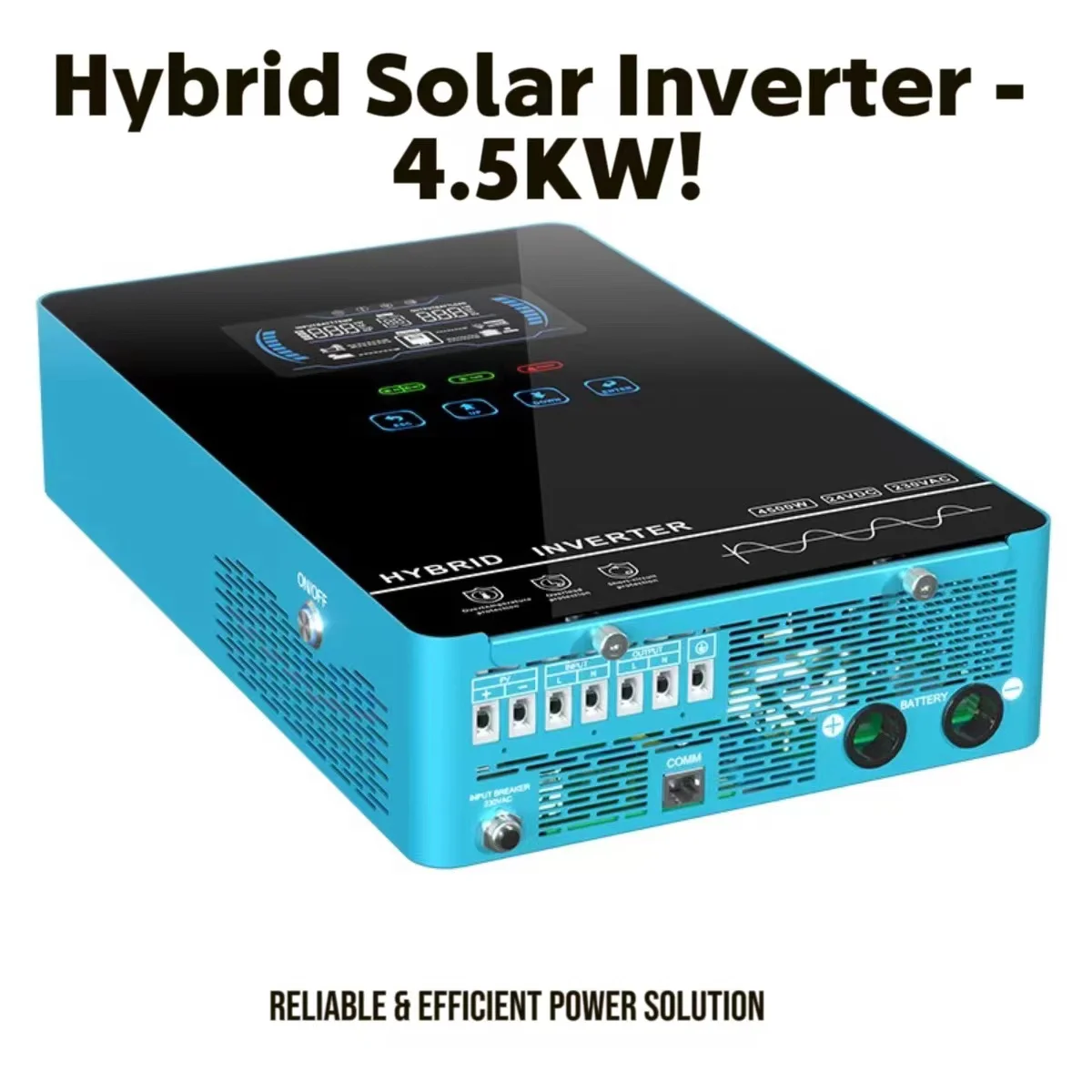 PowMr 4200 W Solar Wechselrichter, 24 V DC auf 220 230 VAC, netzunabhängiger All in One Ladegerät, Hybrid Wechselrichter mit 120 A MPPT Solarladeregler, funktioniert mit 24 V PowMr 4200 W Solar Wechselrichter, 24 V DC auf 220 230 VAC, netzunabhängiger All in One Ladegerät, Hybrid Wechselrichter mit 120 A MPPT Solarladeregler, funktioniert mit 24 V