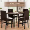 NEW5 Piece Dining Table Set for 4,Faux Marble Kitchen Table and Chairs for 4, Dining Room Table Set with Chairs, Brown 5