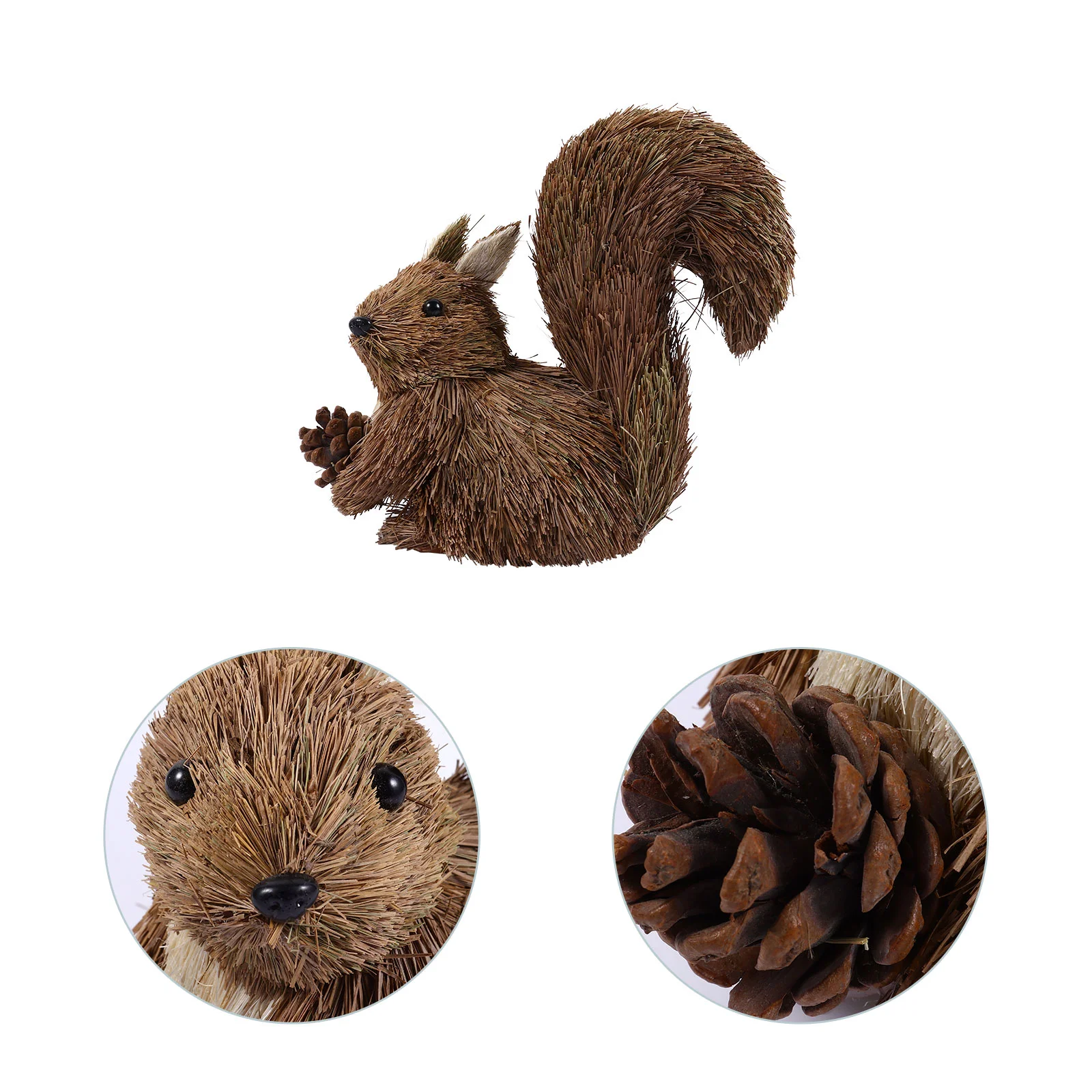 

Desktop Squirrel Ornament Squirrel Lawn Ornaments Squirrel Garden Statue Straw Squirrel Statue Weaving Squirrel Statue