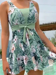2024 Floral  Tankini Set 2 Piece Women Swimsuit Sexy High Waist Swimwear Female Bathers Bathing Swimming Suit Summer Beachwear