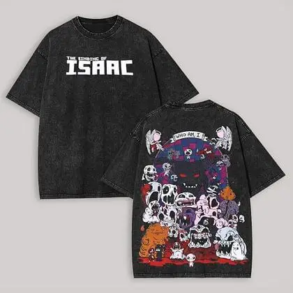 The Binding of Isaac Washed T-Shirt 2026 Neues Modell Persönlichkeitskleidung Hemd Ganzjährige Kleidung Streetwear Trendige, hochwertige Kleidung