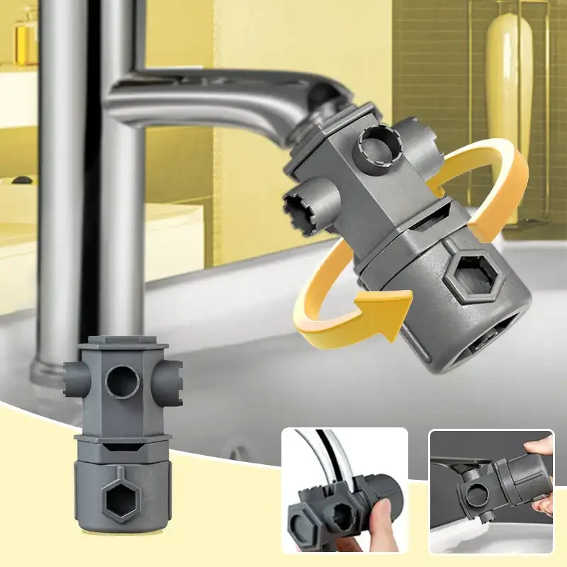Wrench Tool Set 16 in 1 Faucet Kitchen Bathroom Multi-Purpose Maintenance Pipe Faucet Disassemble Aerator Replace Valve Core