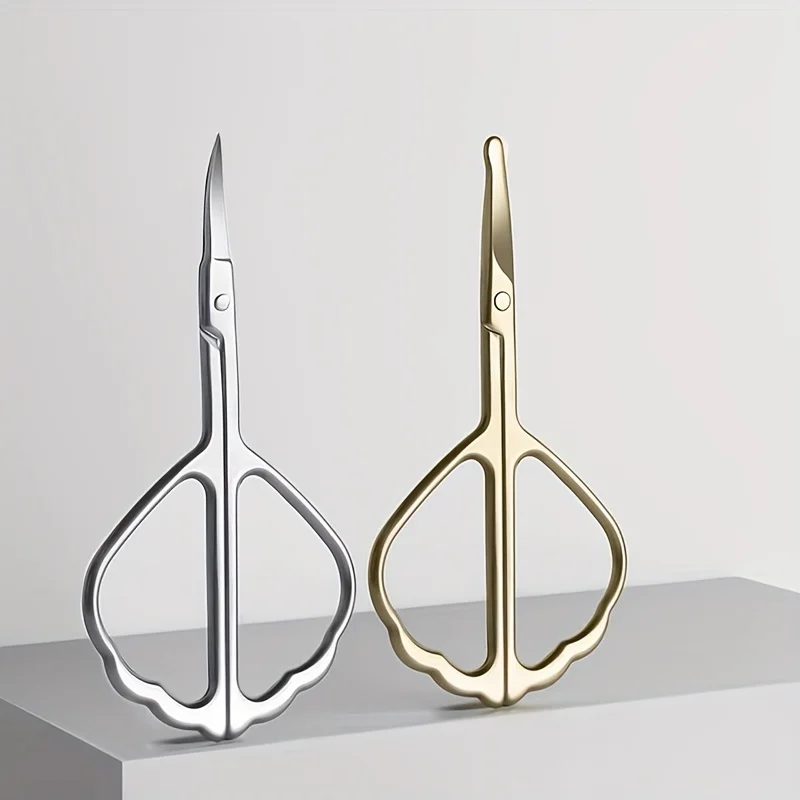 Professional Butterfly Shape Eyebrow Scissors-Stainless Steel Cuticle and Nose Hair Trimmer for Facial Hair Removal
