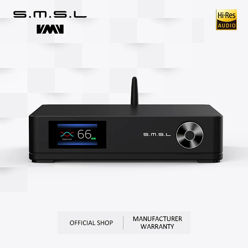 

SMSL SA400 Hifi Power Amplifier 230W RMS *2 4Ω Bluetooth5.0 NJW1195 Super Bass Preamp Output APT-X XLR RCA With Remote Control