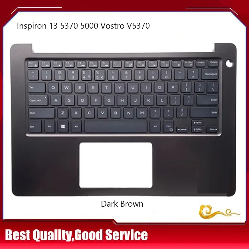 

New/Orig For DELL Inspiron 13 5370 5000 Vostro V5370 Palmrest US Keyboard Upper Cover C shell Backlight,Dark Brown