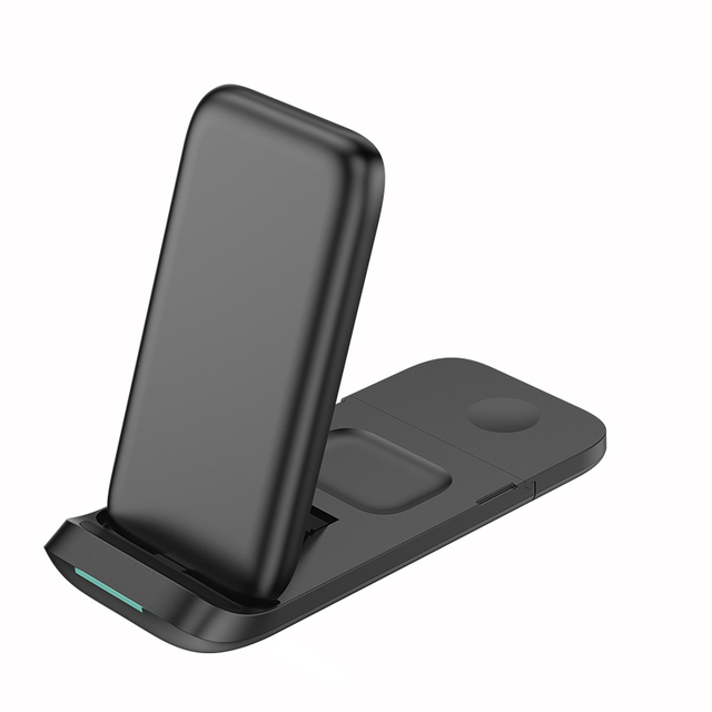 Fast Qi Wireless Charger Stand For iPhone 13 12 11 XS XR X 8 3 in 1 Charging Dock Station for Apple Watch 7 6 SE Airpods Pro