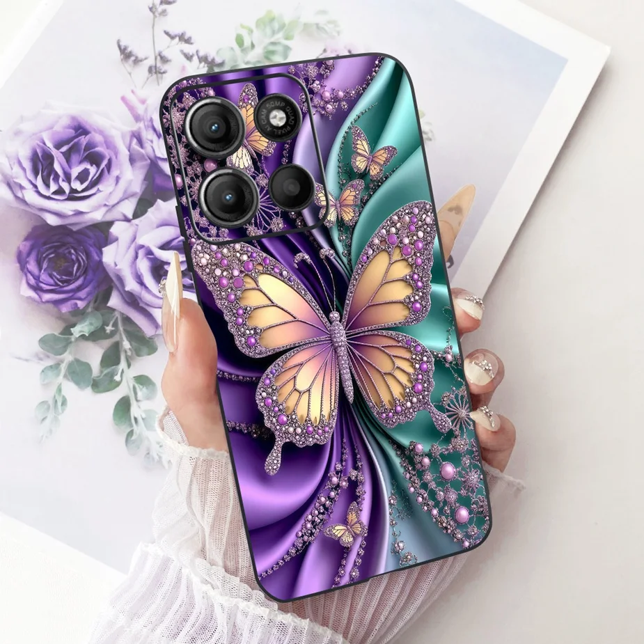 Butterfly Painted Soft Silicone Case - Enhanced Protection for Motorola Moto G Series